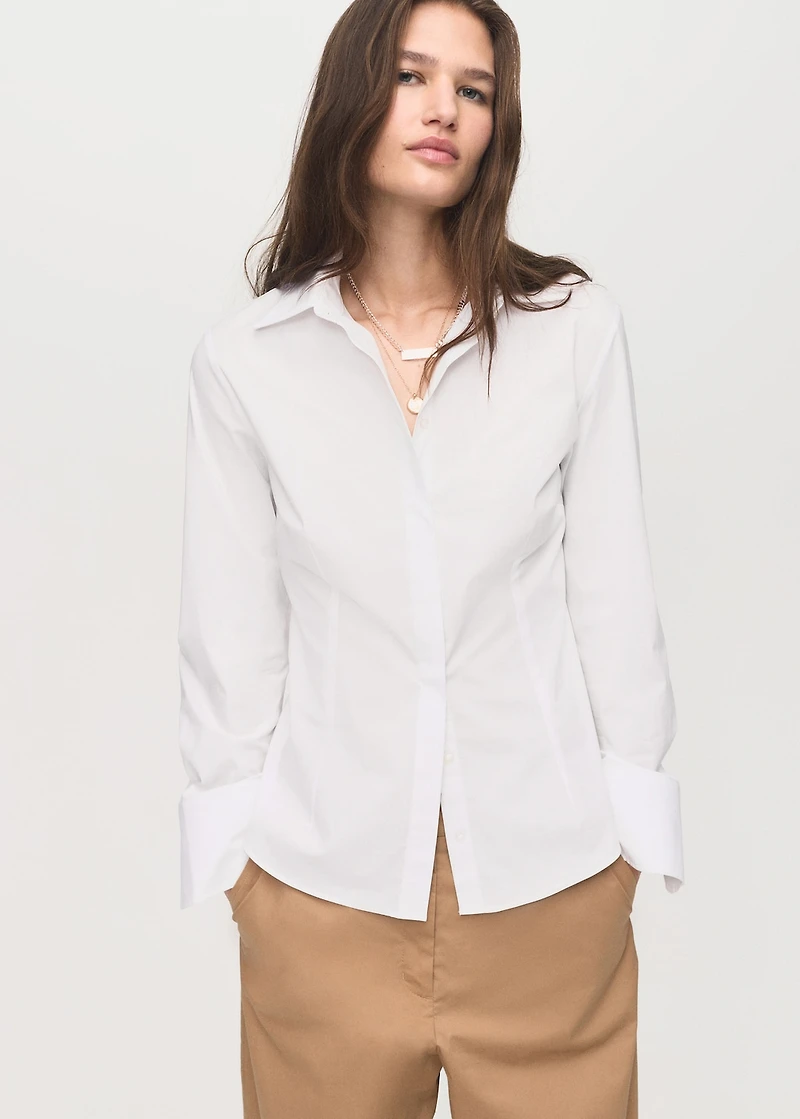 Slim-fit poplin shirt