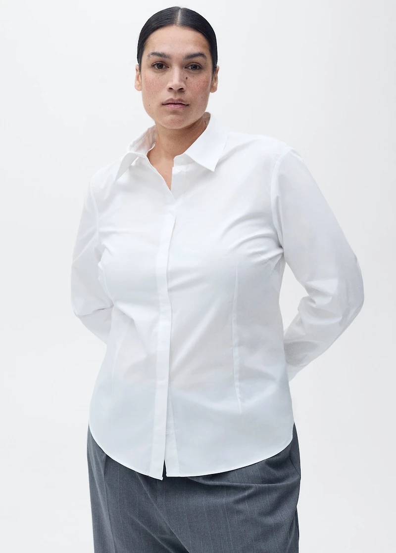 Slim-fit poplin shirt