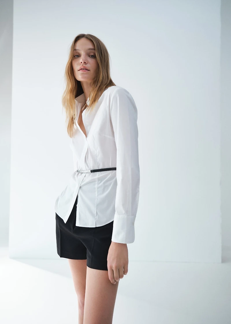 Slim-fit poplin shirt