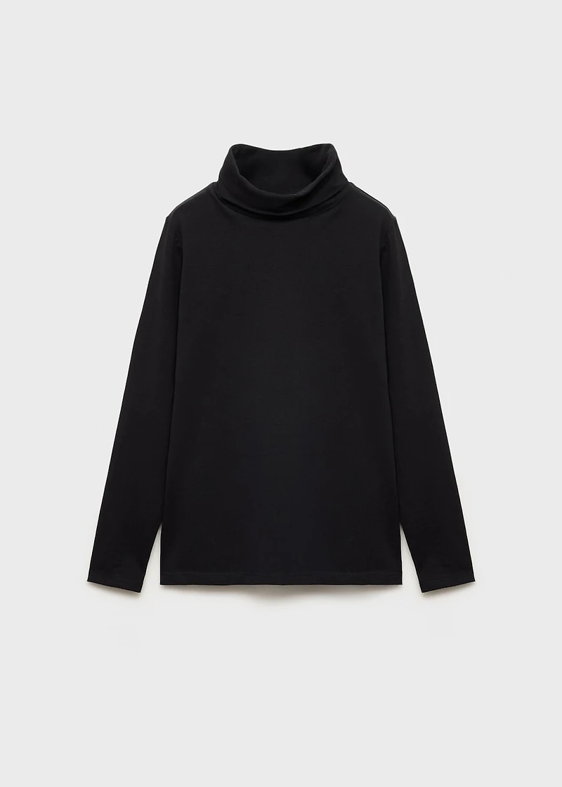 Turtleneck long-sleeved t-shirt