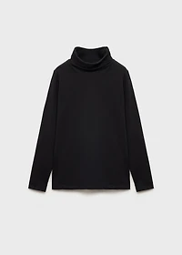 Turtleneck long-sleeved t-shirt