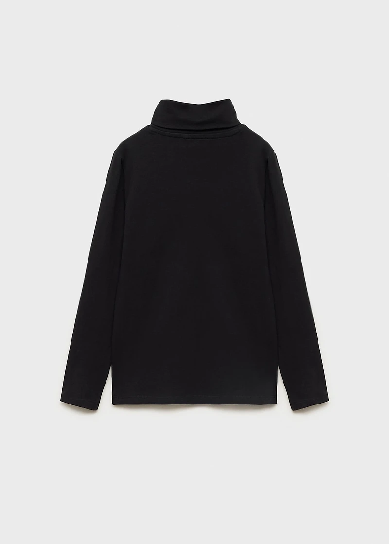 Turtleneck long-sleeved t-shirt