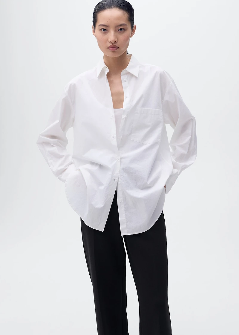 Straight-fit pants with elastic waist