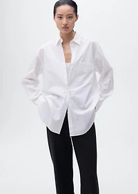 Straight-fit pants with elastic waist