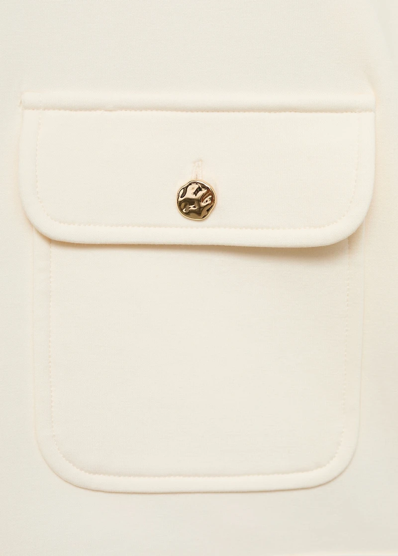 Cotton cropped jacket with pockets