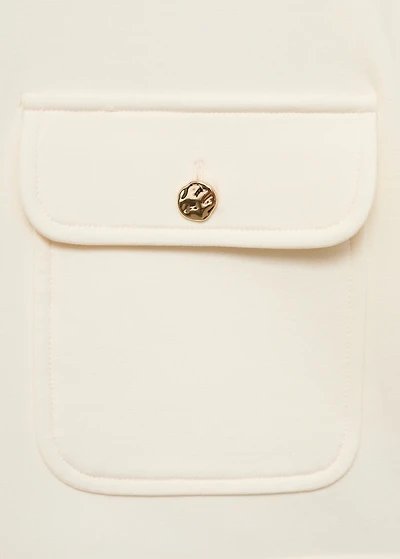 Cotton cropped jacket with pockets