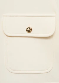 Cotton cropped jacket with pockets