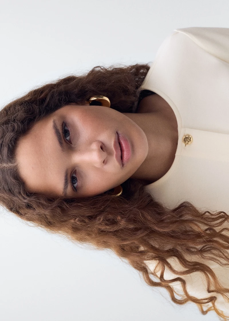 Cotton cropped jacket with pockets