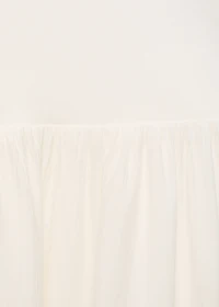 Asymmetrical combined knitted dress