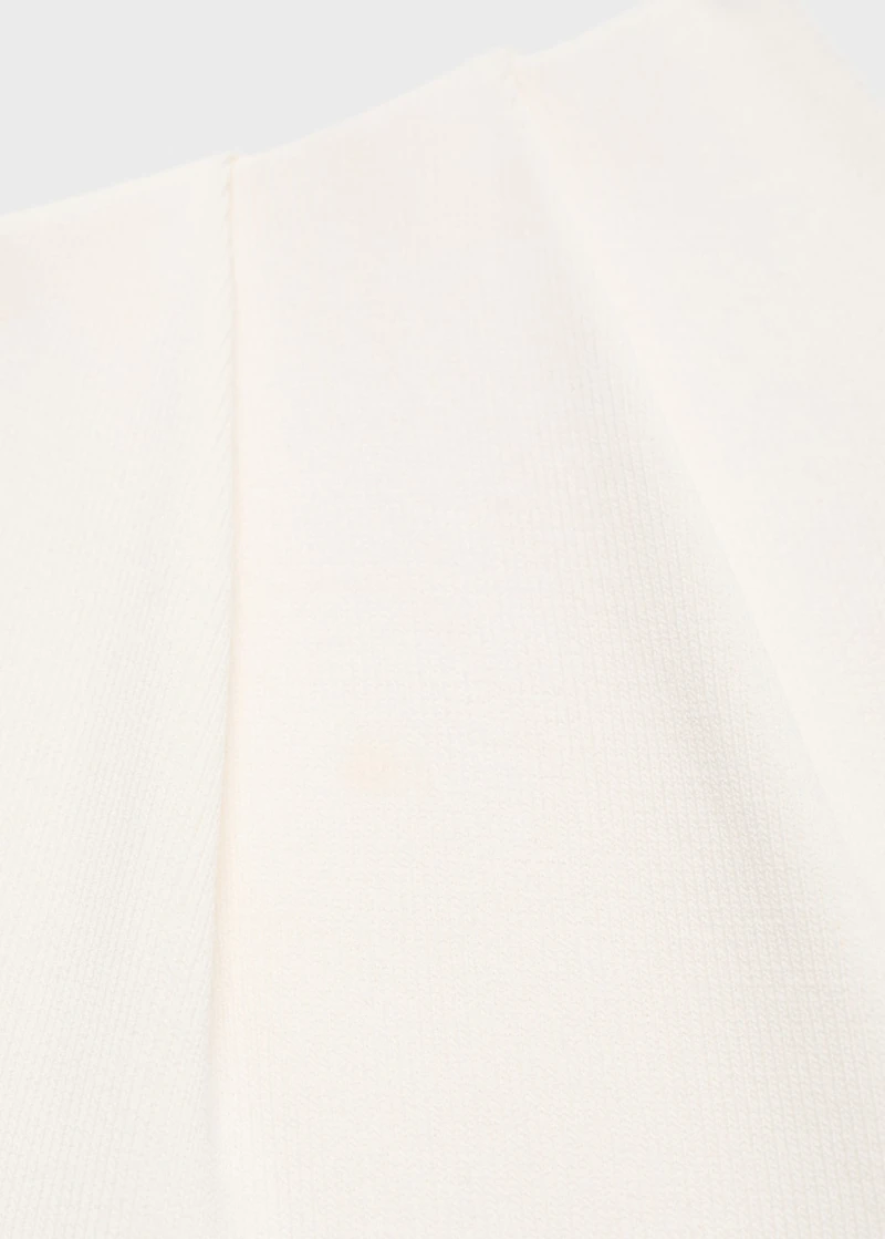 Asymmetrical combined knitted dress