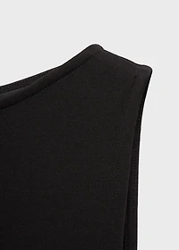 Long jumpsuit with belt and buckle