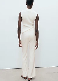 Straight-leg pants with belt loops