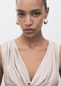 Bodysuit with draped neckline