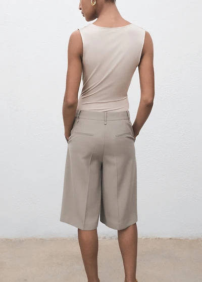 Bodysuit with draped neckline