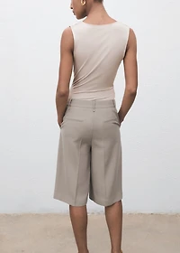 Bodysuit with draped neckline