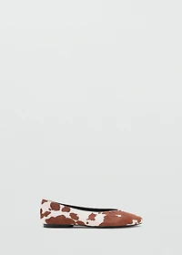 Cow leather ballet flats