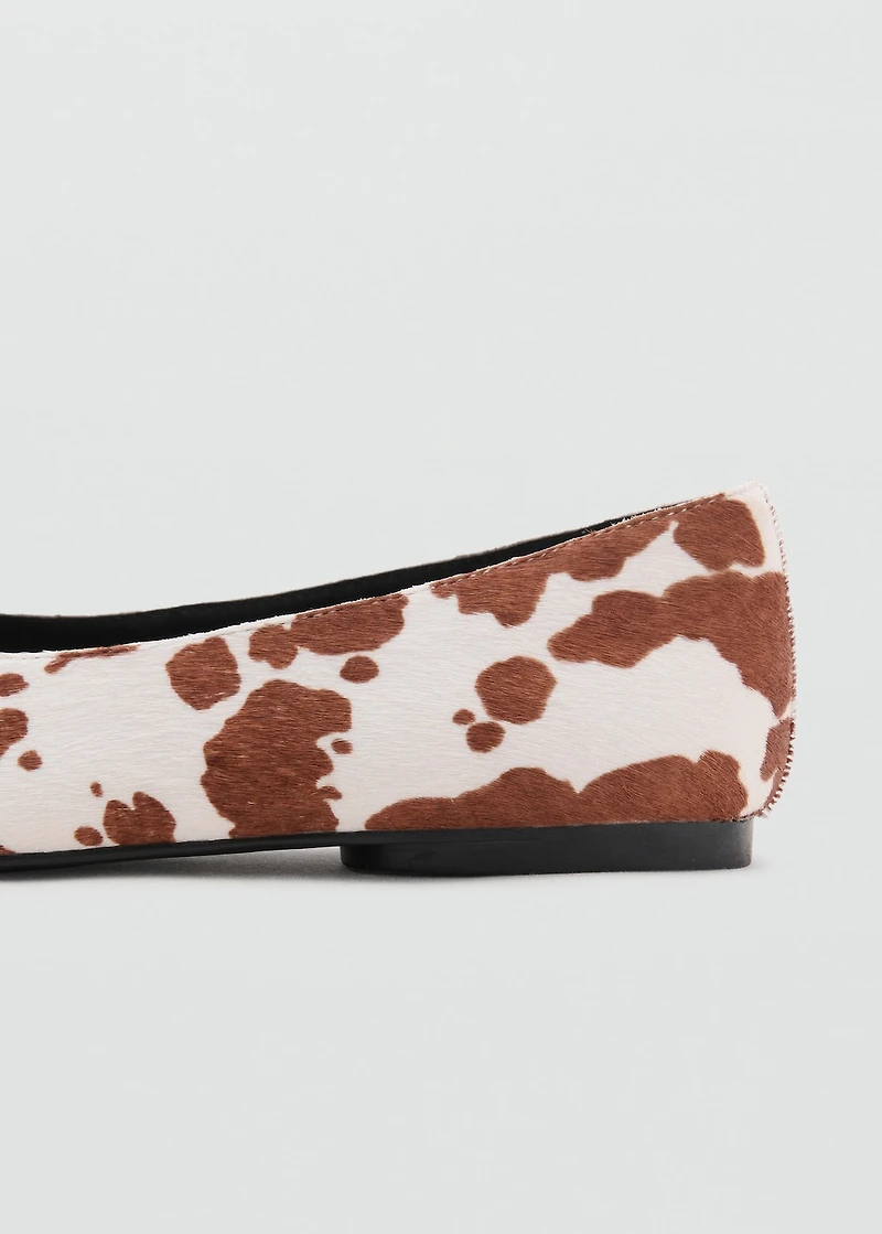 Cow leather ballet flats