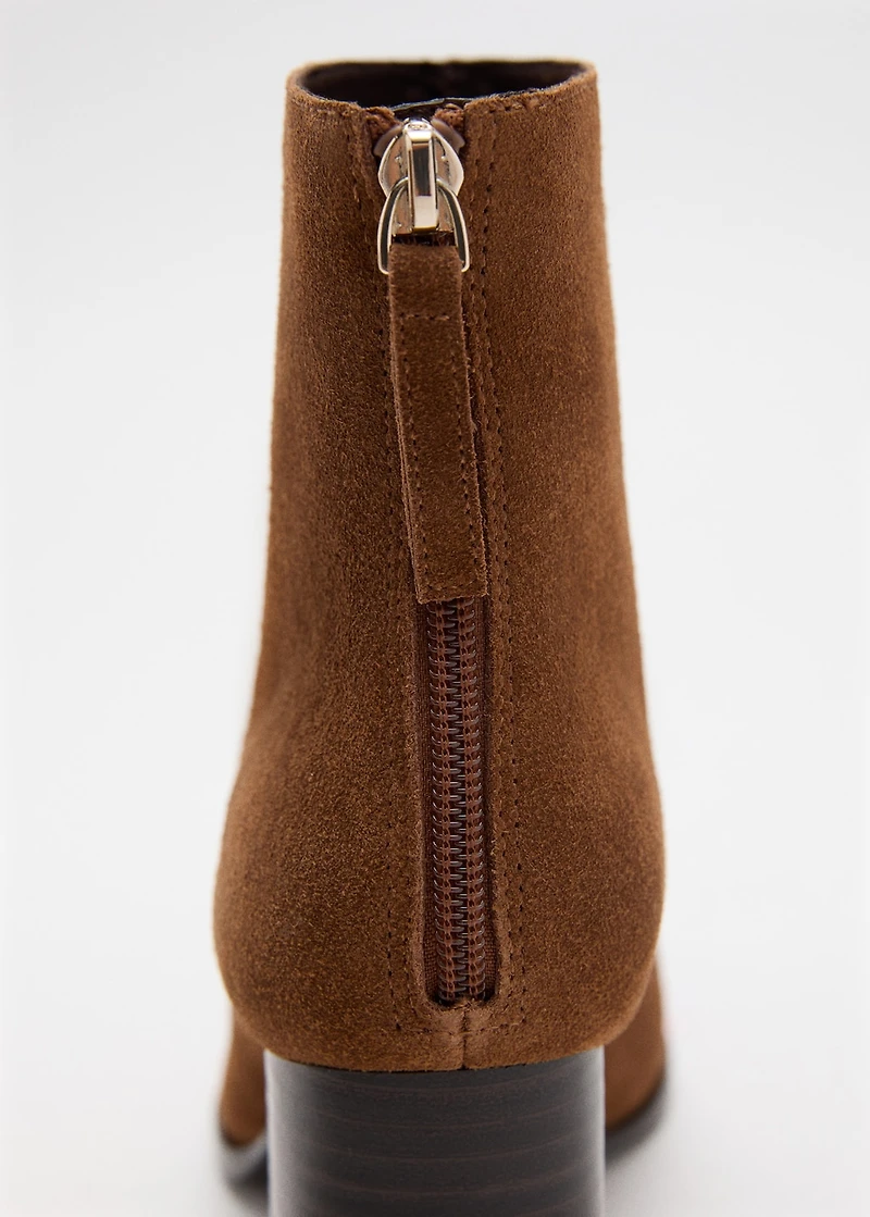 Suede block-heel boots