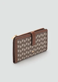 Large wallet with logo print