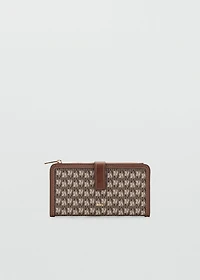 Large wallet with logo print