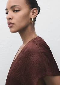 Double-breasted crinkled-effect vest