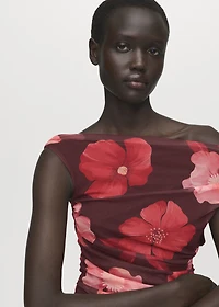 Asymmetrical floral dress