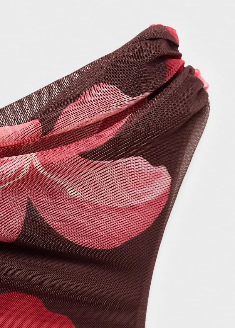 Asymmetrical floral dress