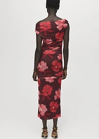 Asymmetrical floral dress