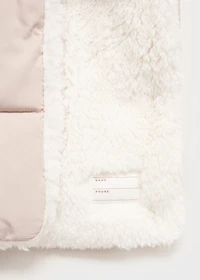 Padded anorak with fur-effect interior