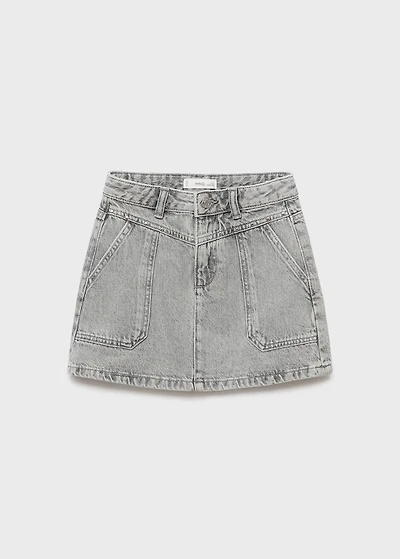 Short denim skirt