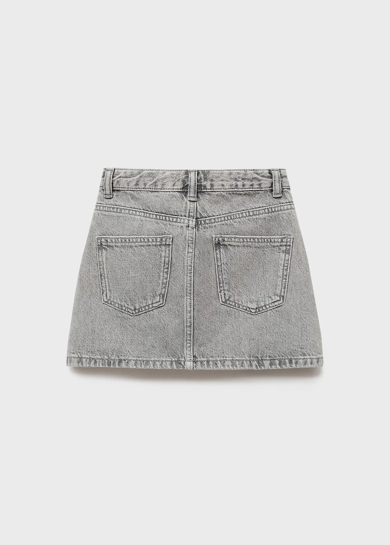 Short denim skirt