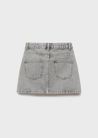 Short denim skirt