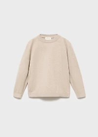 Knitted sweater with ribbed details