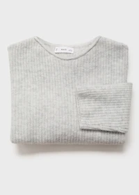 Knitted ribbed sweater