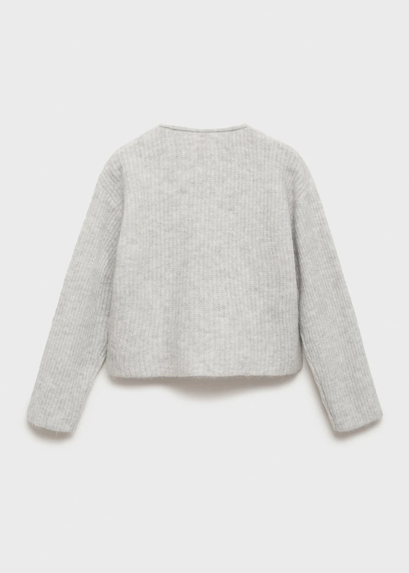 Knitted ribbed sweater