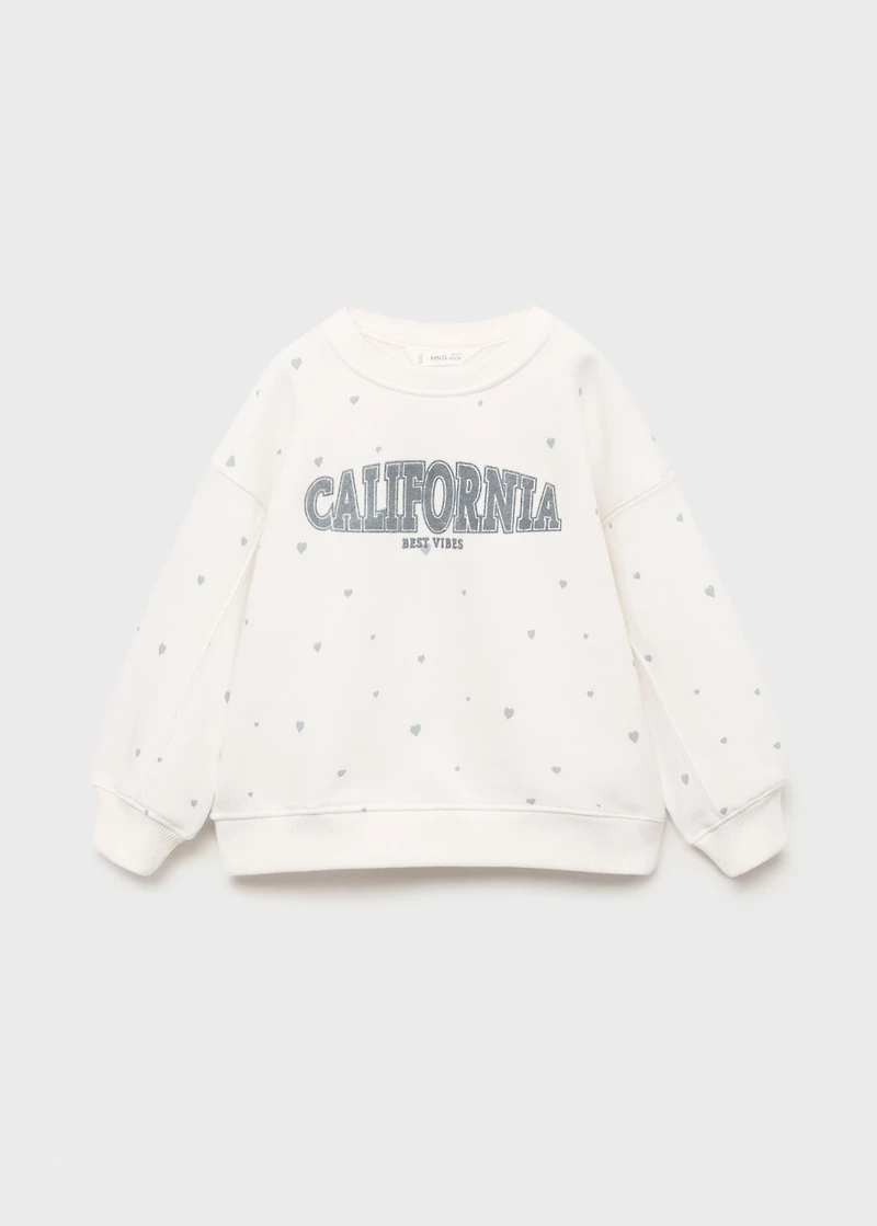 Hearts printed sweatshirt
