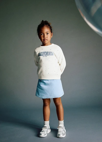 Hearts printed sweatshirt