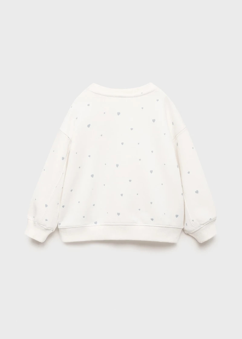 Hearts printed sweatshirt