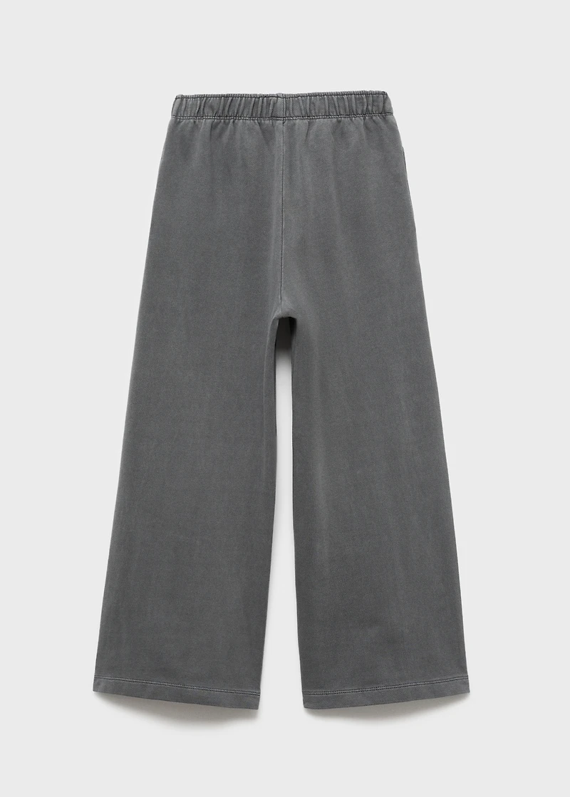 Wide-leg joggers with seam detail