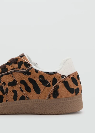 Leopard leather sneakers