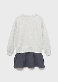Combined sweatshirt dress