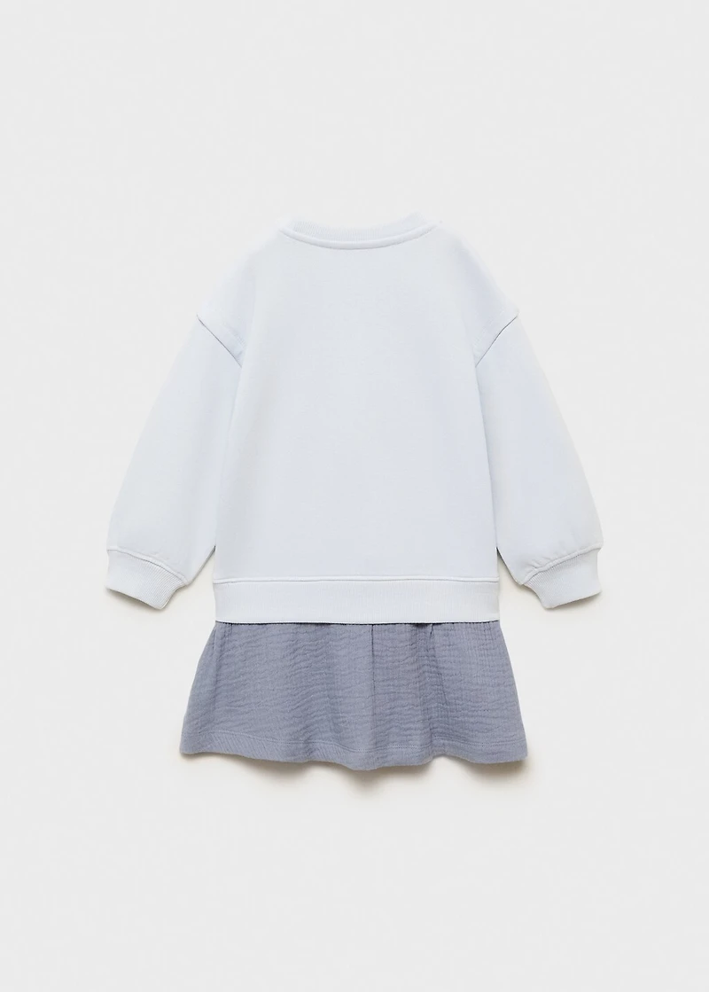 Combined sweatshirt dress