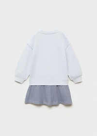 Combined sweatshirt dress