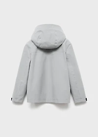 Hooded water-repellent coat