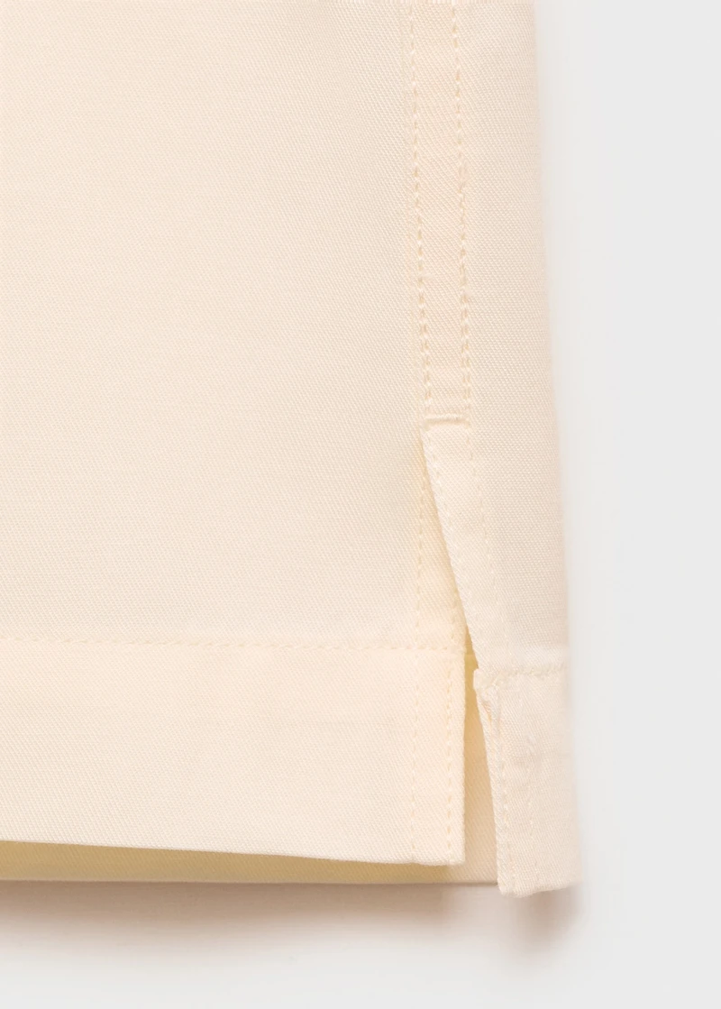 Regular-fit cotton shirt with pocket