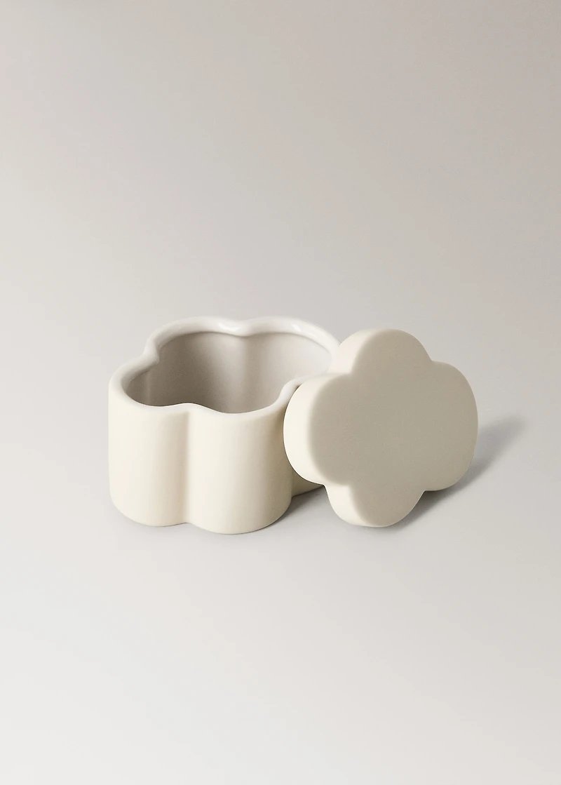 Cloud-shaped stoneware bathroom box
