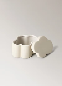 Cloud-shaped stoneware bathroom box