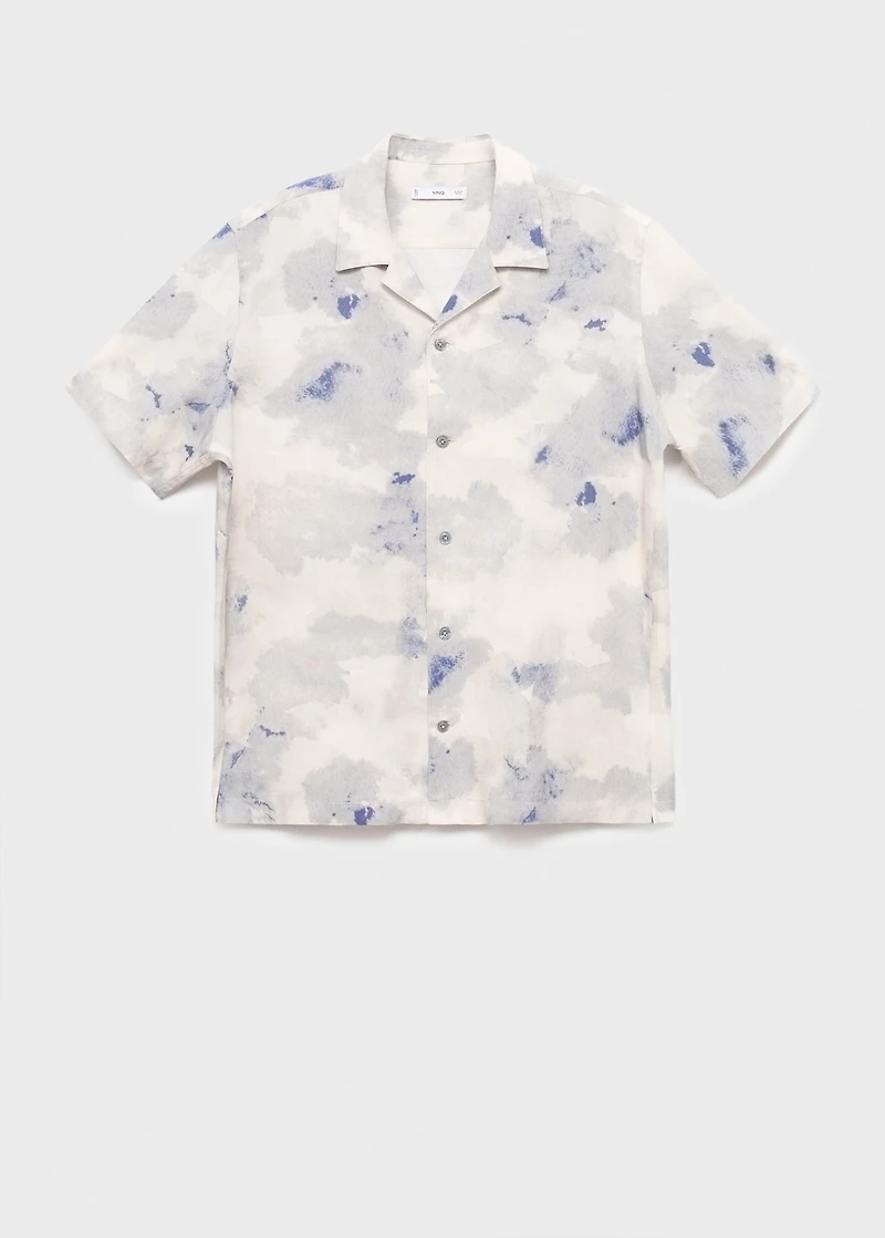 Printed bowling shirt