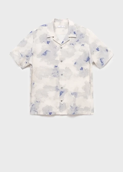 Printed bowling shirt