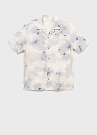 Printed bowling shirt